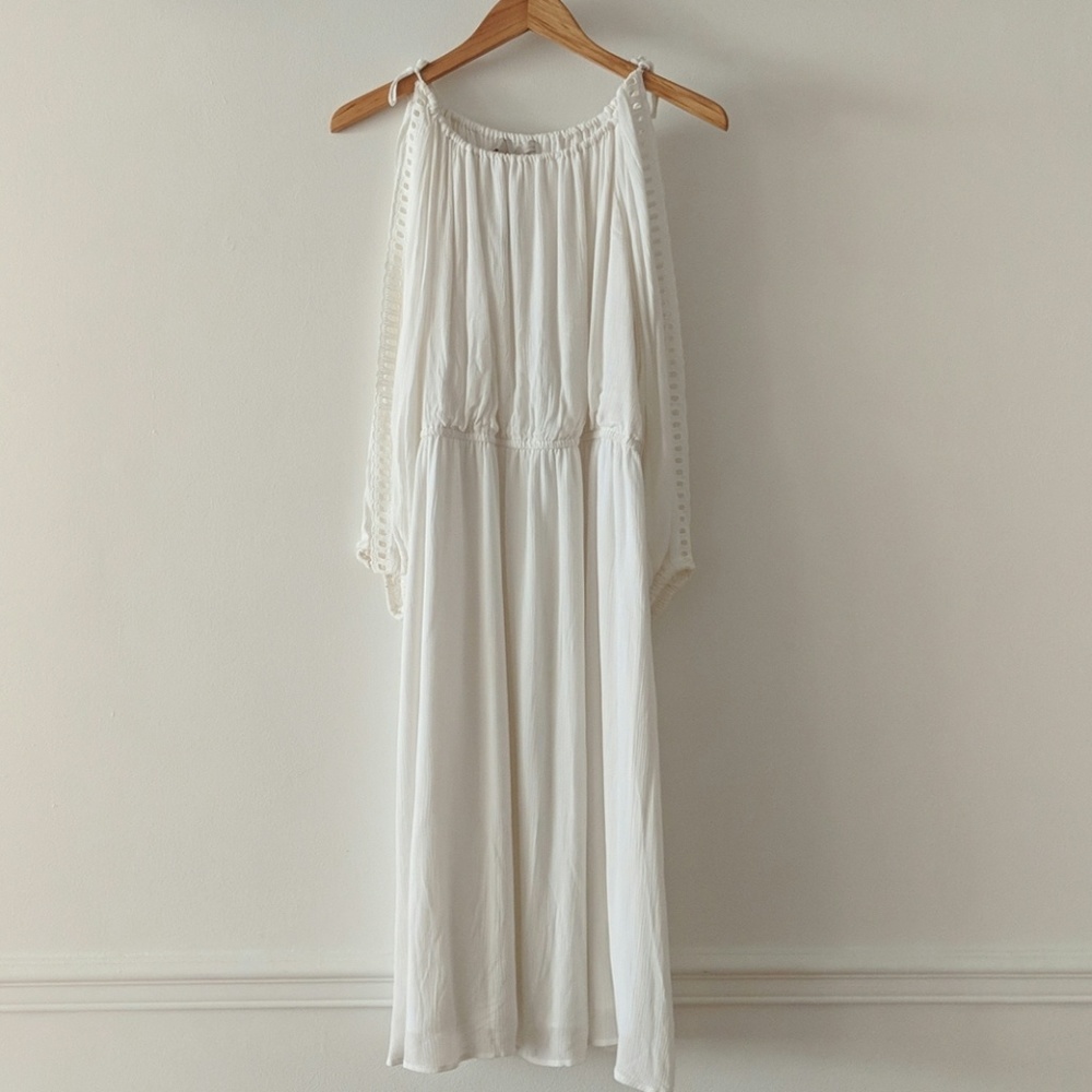 LOFT Eyelet Split Sleeve dress